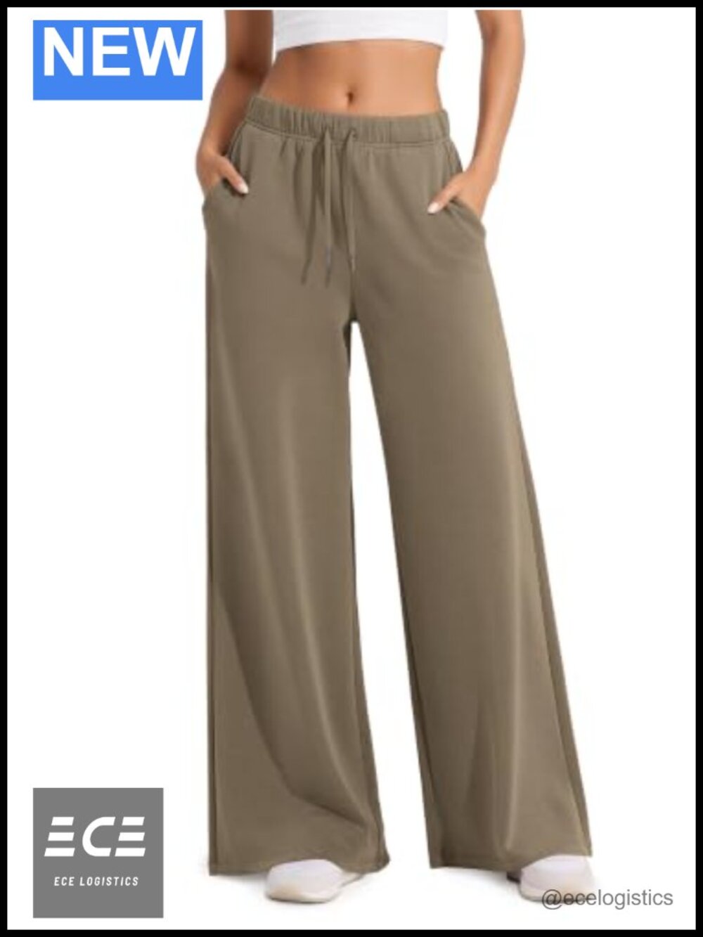 Modal Soft Extra Wide Leg Palazzo Pants Drawstring High Waist Pull-On